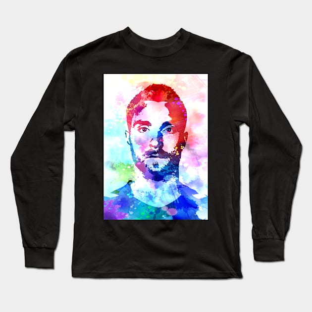 Eriksen Watercolor Long Sleeve T-Shirt by Masdian Watercolor